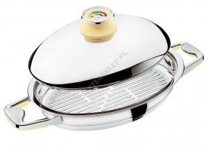 Patelnia owalna griller Zepter 3,0L z pokrywą