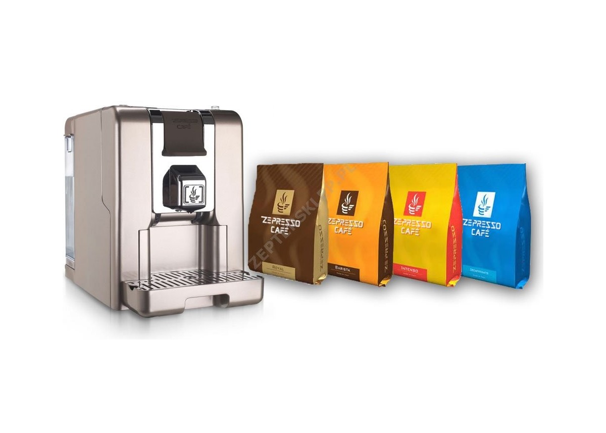 Ekspres ciśnieniowy + 360 kaw Family Ze-presso Cafe Set